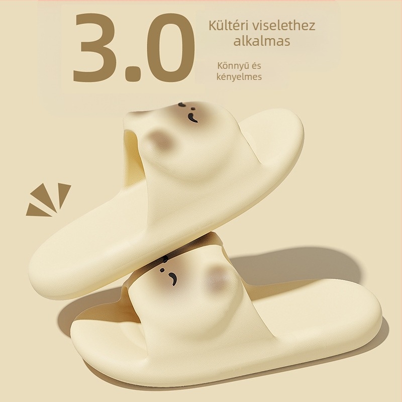 Női pántos papucs, EVA felső rész, EVA belső, négyzetes orr, 2024 tél