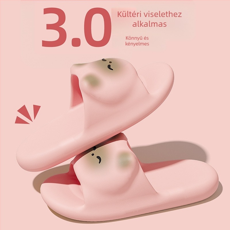 Női pántos papucs, EVA felső rész, EVA belső, négyzetes orr, 2024 tél