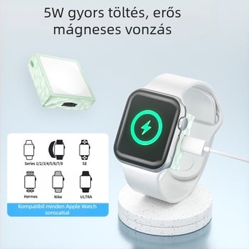 Orsay mágneses vezeték nélküli töltő Apple Watchhoz — 5W, QC2.0, közvetlen töltés