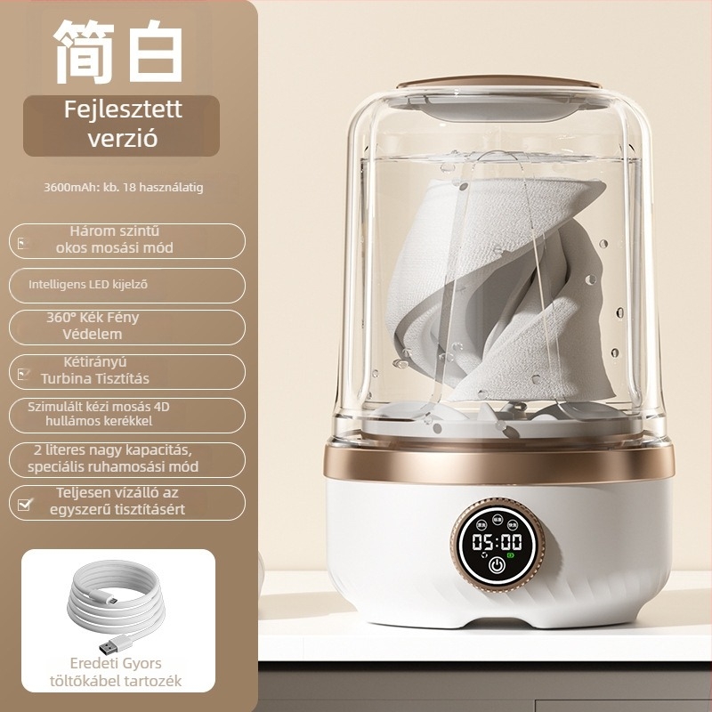 Mini fehérnemű gőzölő, hordozható USB-vel, 3.7V, 901 ml vagy nagyobb kapacitás, mechanikus működés