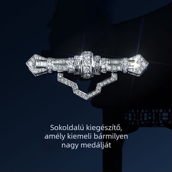 Réz brooch hullámos és U-alakú dizájn, elektroplatált, INS-stílusú, uniszex kiegészítő