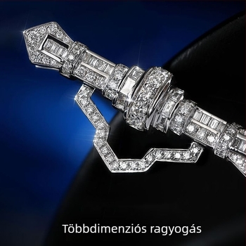 Réz brooch hullámos és U-alakú dizájn, elektroplatált, INS-stílusú, uniszex kiegészítő