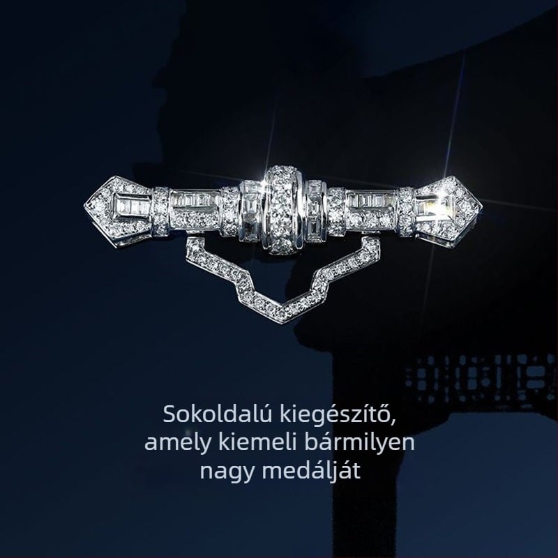 Réz brooch hullámos és U-alakú dizájn, elektroplatált, INS-stílusú, uniszex kiegészítő