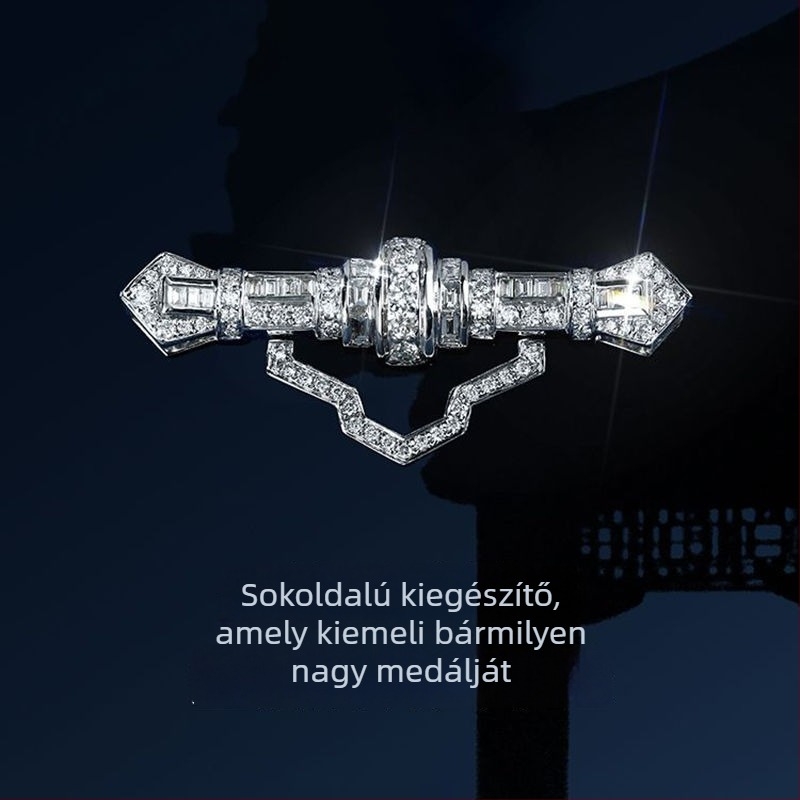 Réz brooch hullámos és U-alakú dizájn, elektroplatált, INS-stílusú, uniszex kiegészítő