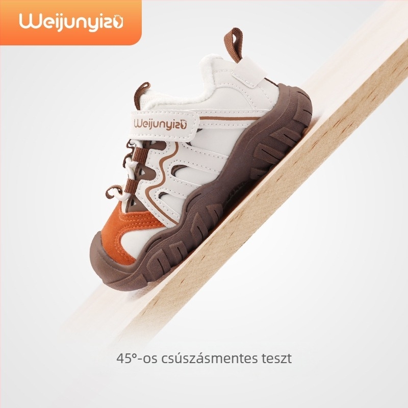 Gyerek futócipők 1–6 éveseknek, PU+mesh felsőrész, légáteresztő és könnyű, melegen tartó, TPU talp, uniszex