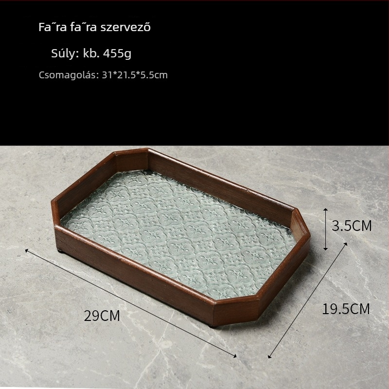 Teás tálca, forma szabálytalan, csíkos mintázat, modern egyszerű stílus (Forma: szabálytalan; Mintázat: csíkos; Stílus: modern egyszerű)