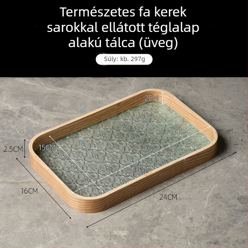 Teás tálca, forma szabálytalan, csíkos mintázat, modern egyszerű stílus (Forma: szabálytalan; Mintázat: csíkos; Stílus: modern egyszerű)