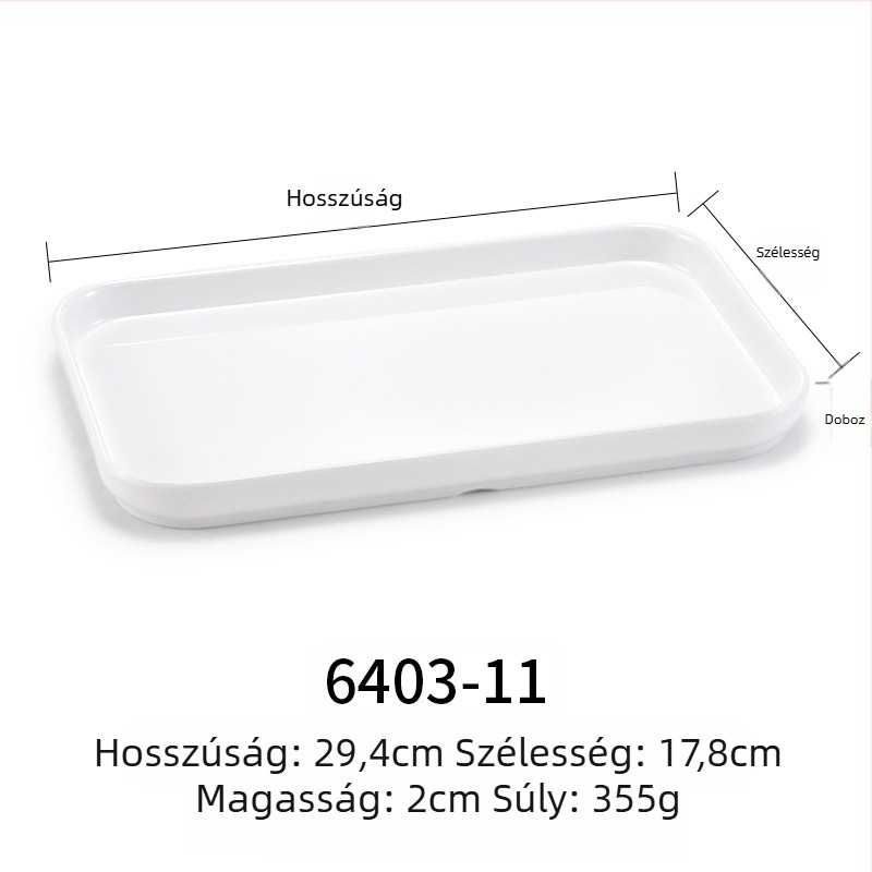 Melamin lapos, téglalap alakú tányér, japán stílusú, porcelánhatású műanyag tálca, nyugati ételekhez, testreszabható