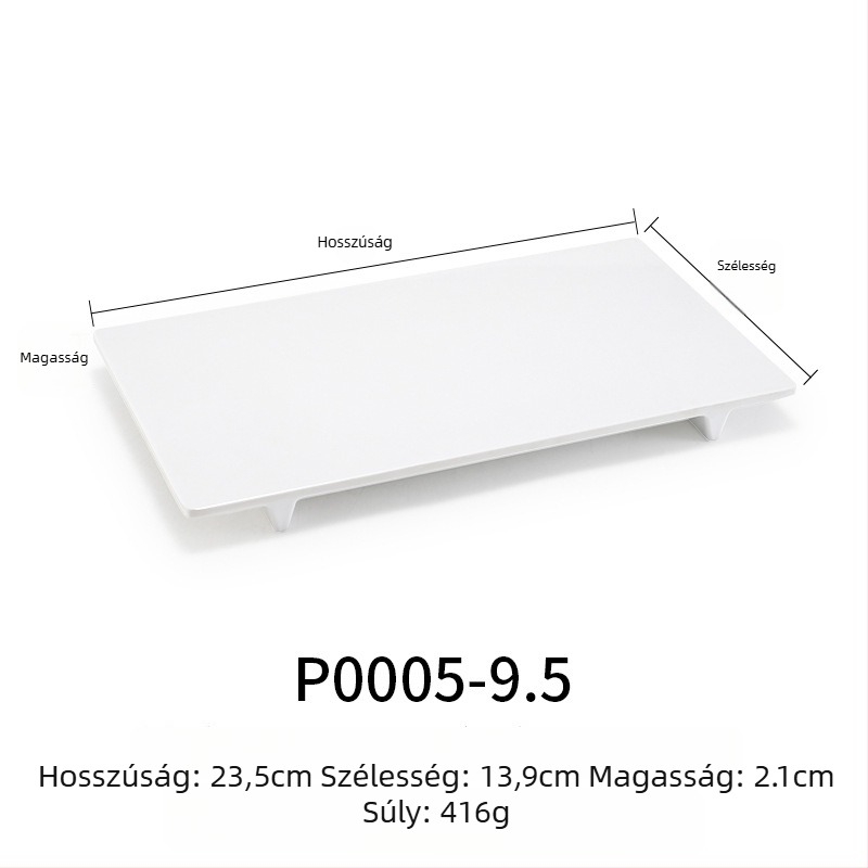 Melamin lapos, téglalap alakú tányér, japán stílusú, porcelánhatású műanyag tálca, nyugati ételekhez, testreszabható