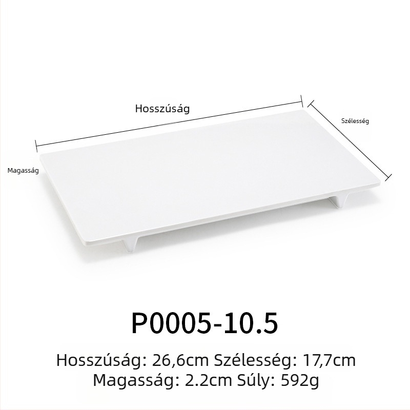 Melamin lapos, téglalap alakú tányér, japán stílusú, porcelánhatású műanyag tálca, nyugati ételekhez, testreszabható