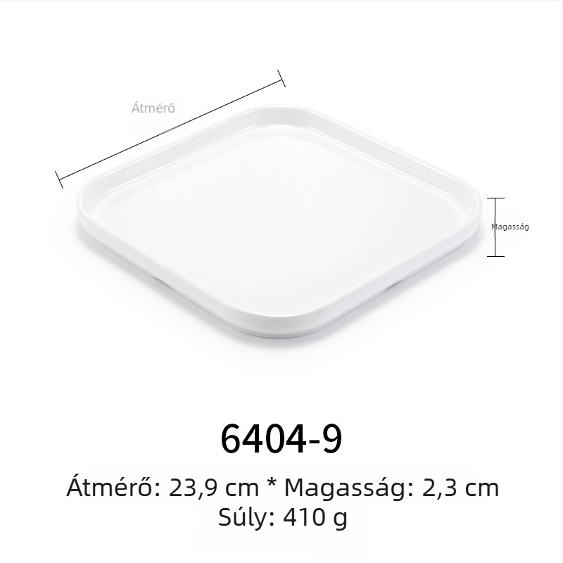 Melamin lapos, téglalap alakú tányér, japán stílusú, porcelánhatású műanyag tálca, nyugati ételekhez, testreszabható