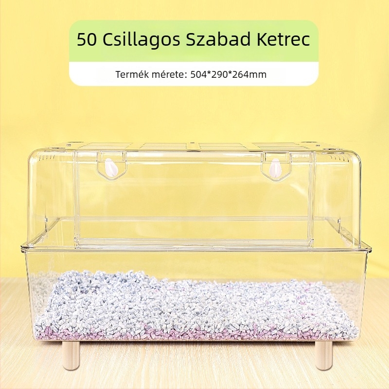 Átlátszó műanyag hörcsögketrec hörcsögök számára