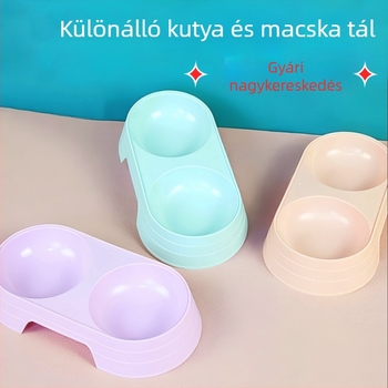 Macska kettős tál, PP anyag, Damai márka, Zhejiang eredetű, 600 db