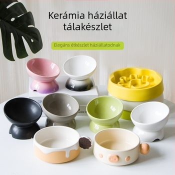 Leyoupai Kerámia Magasított Macskatál – Háziállat etetéséhez (Kerámia • Leyoupai • Macska • Háziállat etetéséhez)