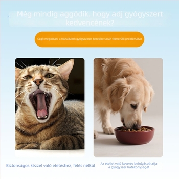 Macska gyógyszeradagoló fecskendő – műanyag eszköz szilárd és folyékony gyógyszerekhez