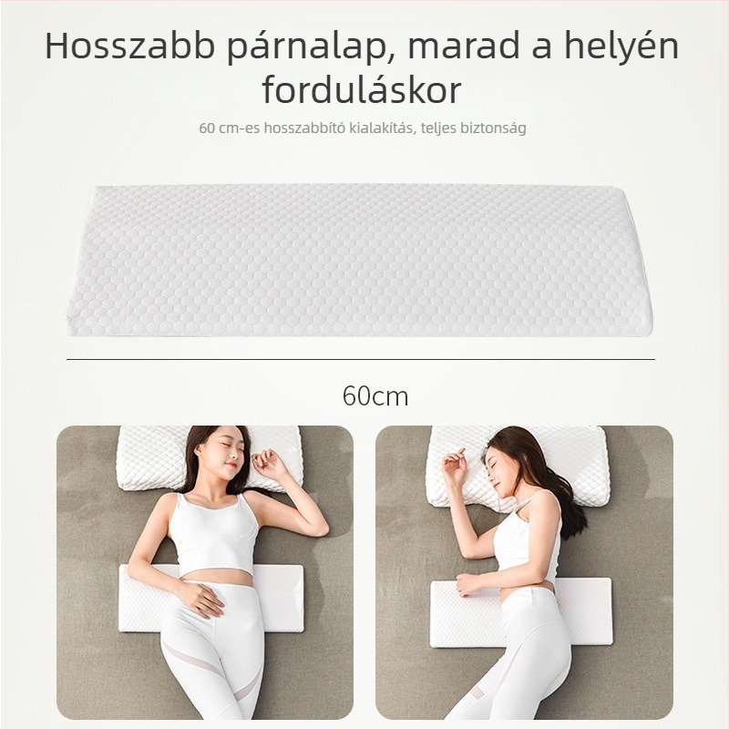 Deréktámasztó párna alváshoz, memória pamut töltet, ágytámasz