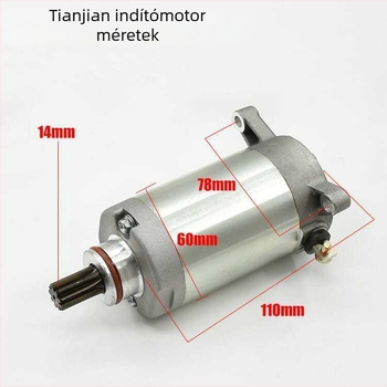 Indítómotor CG125 motorkerékpárhoz – egyhengeres, hengerűrtartalom 50–150 cm³, üzemanyag-fogyasztás 2 L/100 km, Mojiosaurus