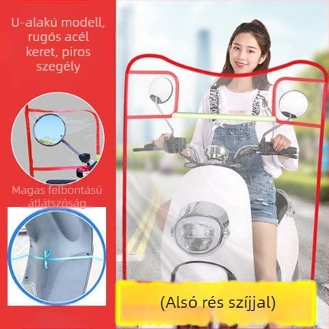 PVC szélvédő deflektor – első pajzs kis elektromos járműhöz