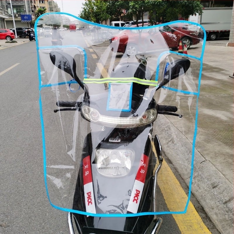 PVC szélvédő deflektor – első pajzs kis elektromos járműhöz