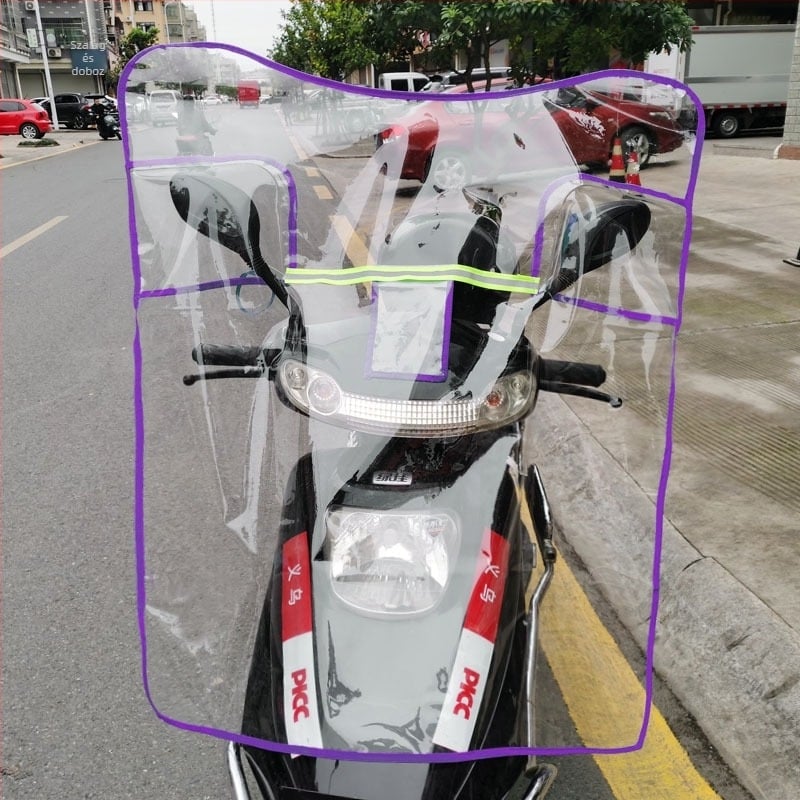 PVC szélvédő deflektor – első pajzs kis elektromos járműhöz