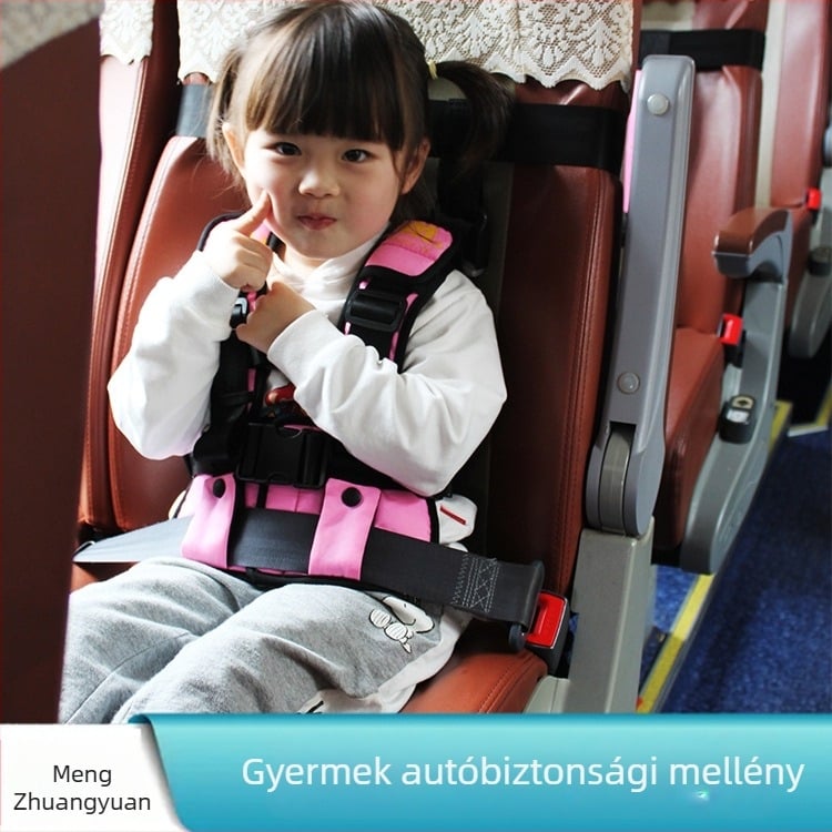 Többcélú utazási biztonsági mellény levehető övvel, poliészter, 0,95 kg, 10-36 kg számára alkalmas