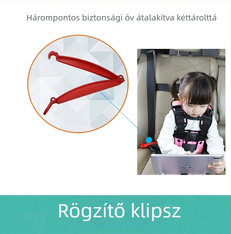 Többcélú utazási biztonsági mellény levehető övvel, poliészter, 0,95 kg, 10-36 kg számára alkalmas