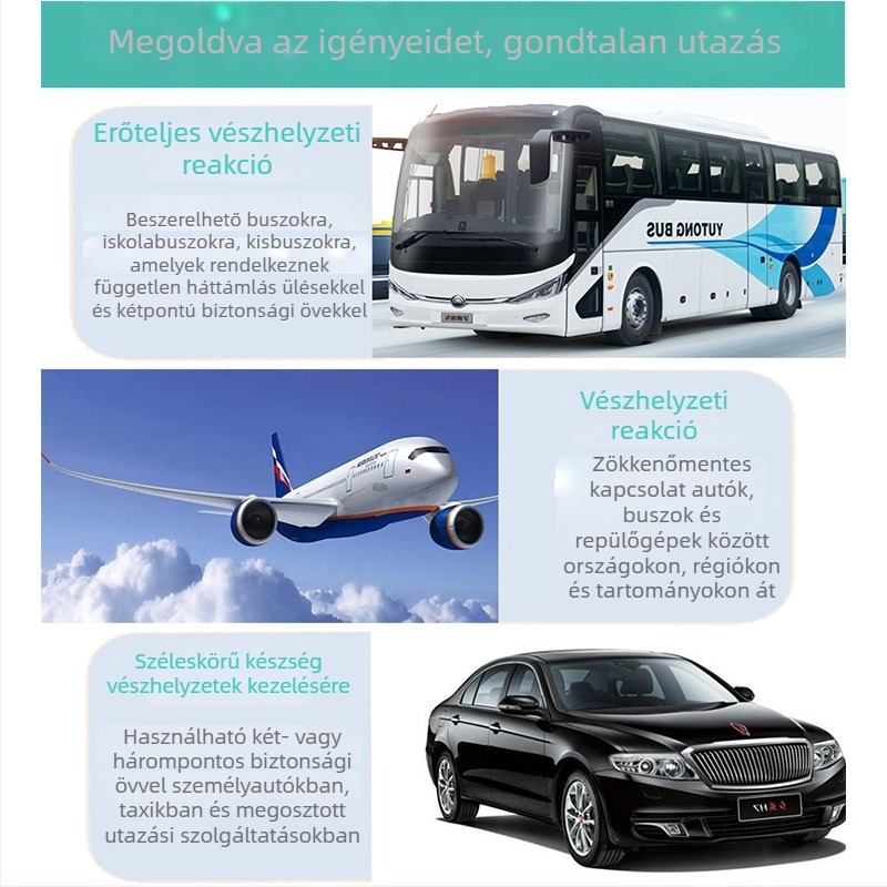 Többcélú utazási biztonsági mellény levehető övvel, poliészter, 0,95 kg, 10-36 kg számára alkalmas