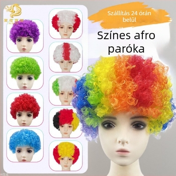 Cosplay paróka, Afro stílus, rövid haj, hőálló huzal, mechanikus gyártás, modell 121205