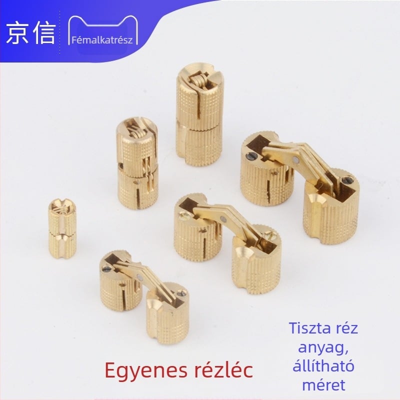 Csatornázott pánt B32 bútorokhoz és szekrényekhez — ötvözet bronz/zink, 180° nyitás, modell B32