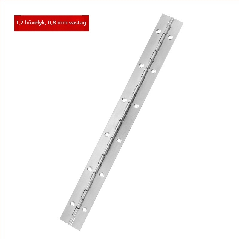 Rozsdamentes acél zongora csukló, kefével megmunkált felülettel, szekrényekhez, zongorákhoz, ajtókhoz és ablakokhoz