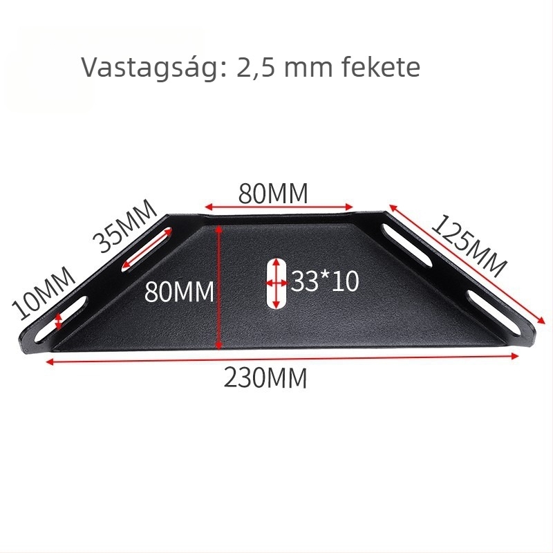 Megvastított ágy sarok-tartó, bal és jobb oldal, háromoldali rögzítés, 90°-os szög