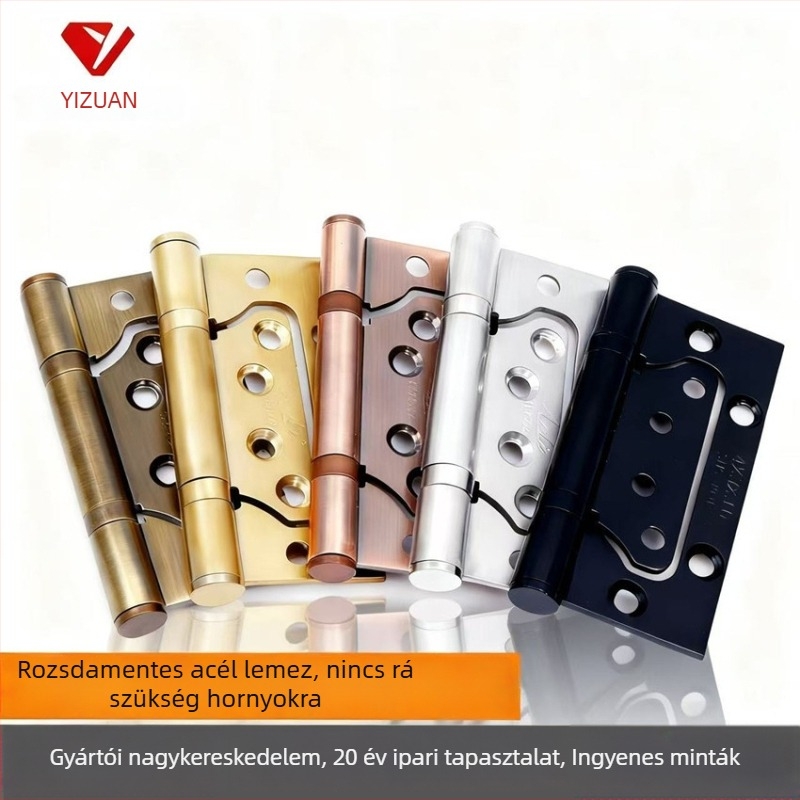 Rozsdamentes acél ajtópánt – Asabie, modern minimális stílus, elektroplatolt felület