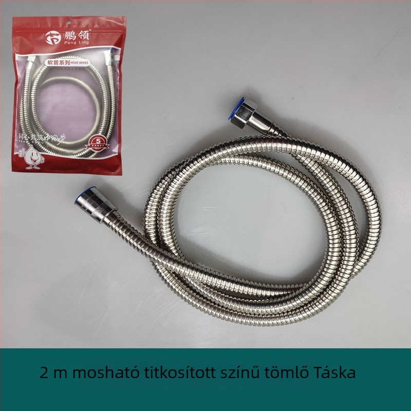 Rozsdamentes acél ötvözetéből készült zuhanycső rézmaggal, modell Geying 0024, névleges nyomás 1.0 MPa, működési hőmérséklet 0-90°C