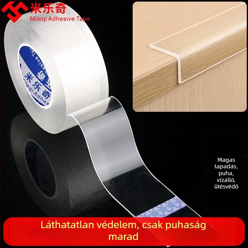 Szilikon sarokvédő ragasztószalag, Nano Tape sorozat, Milky márka, vízbázisú ragasztó akril rendszerrel, testreszabható szélesség/hosszúság/vastagság, könnyen téphető