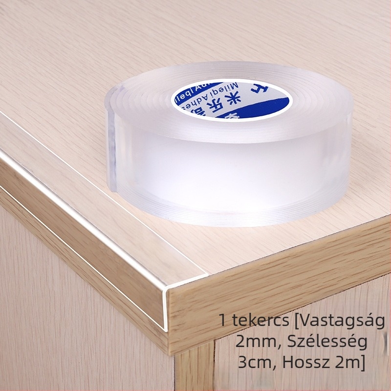 Szilikon sarokvédő ragasztószalag, Nano Tape sorozat, Milky márka, vízbázisú ragasztó akril rendszerrel, testreszabható szélesség/hosszúság/vastagság, könnyen téphető