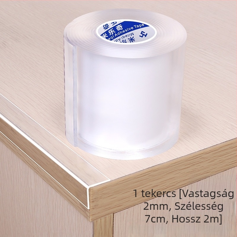 Szilikon sarokvédő ragasztószalag, Nano Tape sorozat, Milky márka, vízbázisú ragasztó akril rendszerrel, testreszabható szélesség/hosszúság/vastagság, könnyen téphető