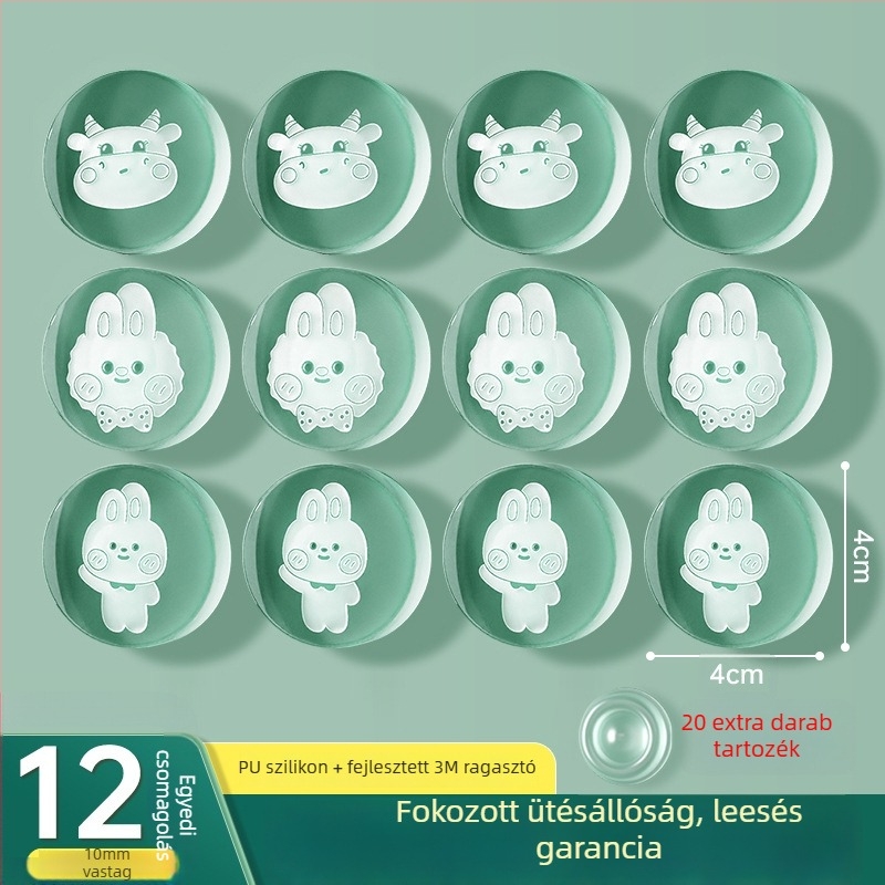 Szilikonból készült hűtőajtó ütésvédő, fogantyúvédő, csendes működés, kopásálló