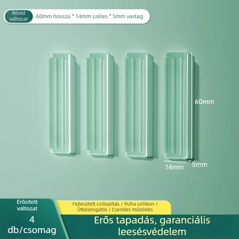 Szilikonból készült hűtőajtó ütésvédő, fogantyúvédő, csendes működés, kopásálló