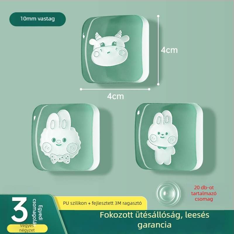 Szilikonból készült hűtőajtó ütésvédő, fogantyúvédő, csendes működés, kopásálló