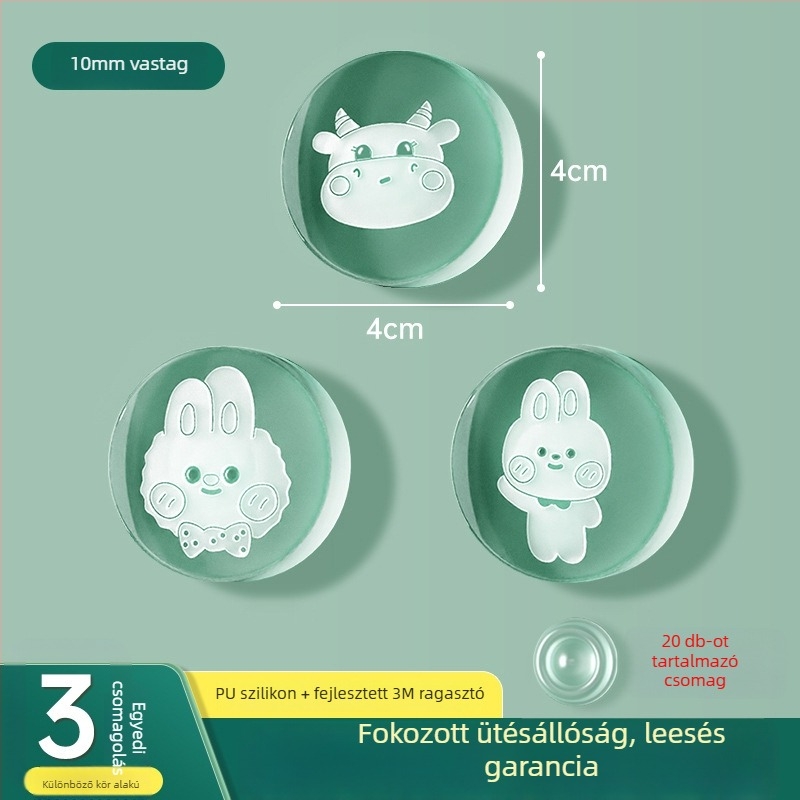 Szilikonból készült hűtőajtó ütésvédő, fogantyúvédő, csendes működés, kopásálló