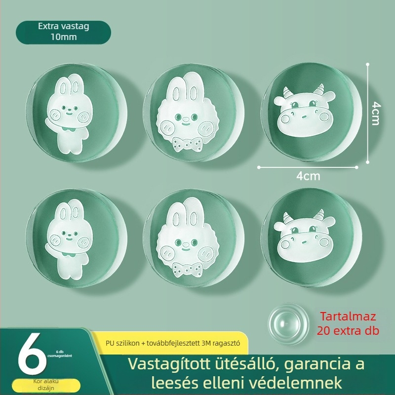 Szilikonból készült hűtőajtó ütésvédő, fogantyúvédő, csendes működés, kopásálló