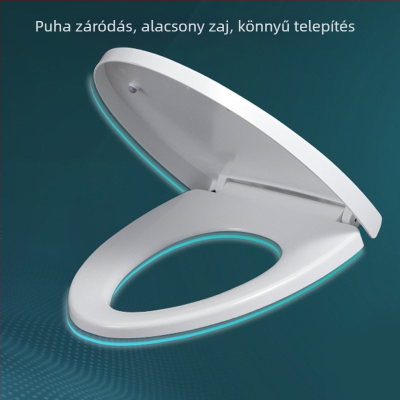 WC-fedél lassú záródással; UOV-típus; vastított kivitel; PP lemez; lyukak közötti távolság 8–25 mm