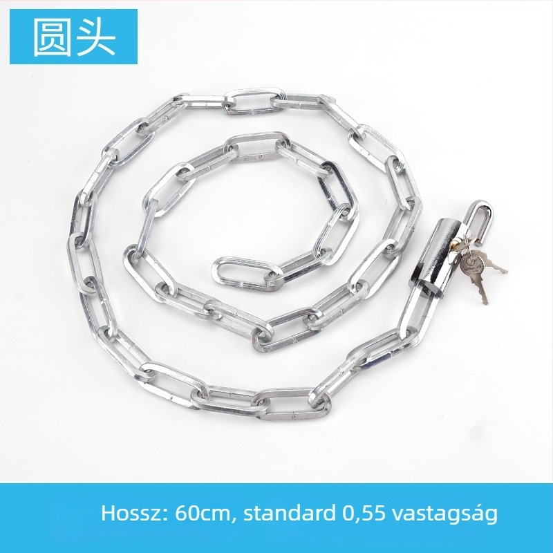 Láncos zár kerékpárok és motorkerékpárokhoz – Flat Ring, modell 5566, vas anyag, modern minimalista dizájn