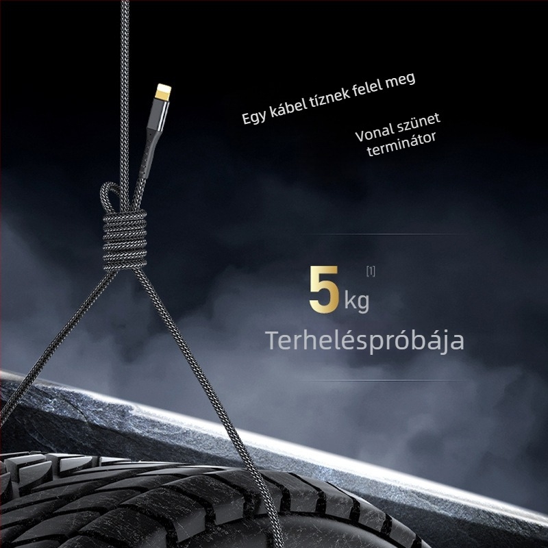 Semida Sheng Apple Lightning Gyors töltőkábel, 20W, kötött, egy végű