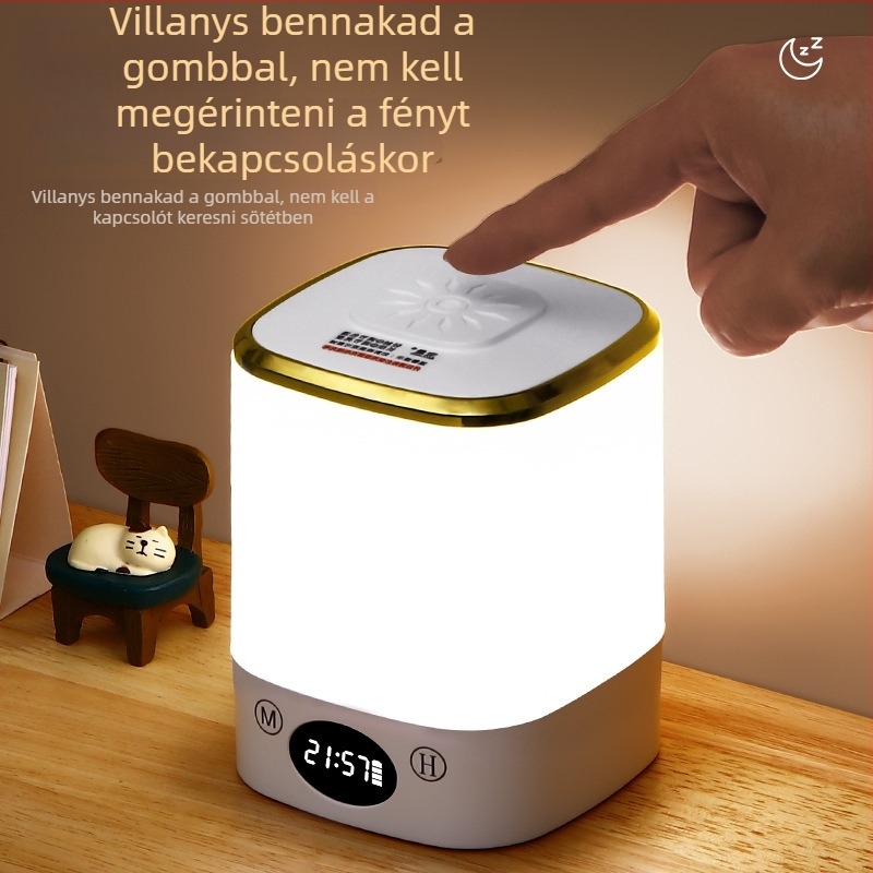 LED éjjeli lámpa hálószobához és a tanuláshoz, szemvédő asztali lámpa, újratölthető éjjeli lámpa kollégiumba