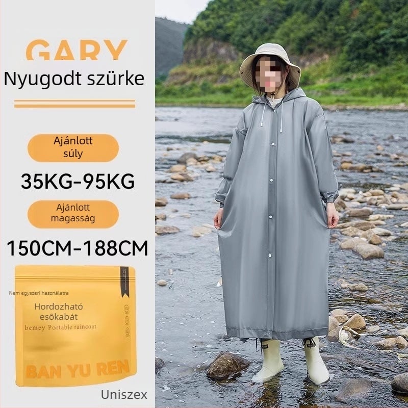 Felnőtt PVC esőponcsó, vastag, kültéri utazásokhoz és hegymászáshoz – újrahasználható