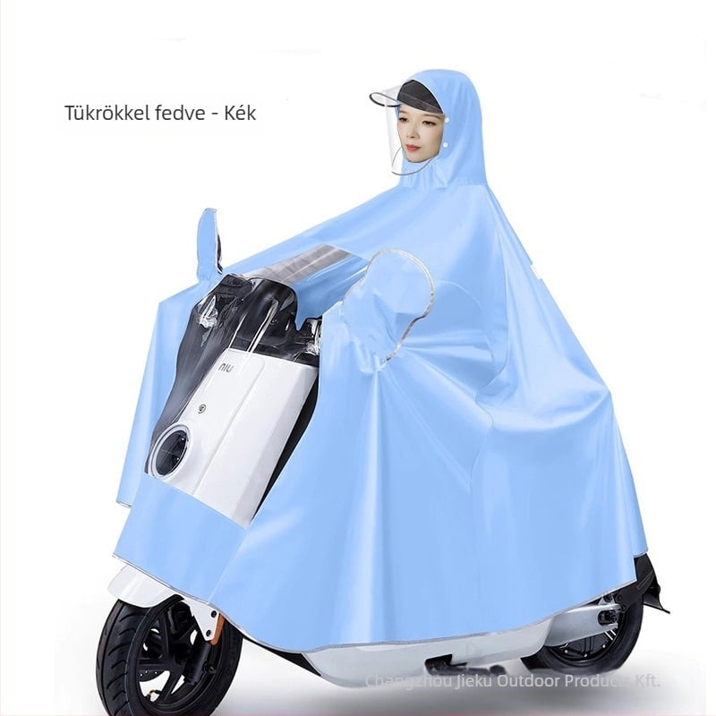 Gyerekeknek szóló poncsó motor- és elektromos járművekhez; egyszer használatos; Oxford anyag PVC vízálló réteggel; könnyű, minimalist stílus; egy személyre