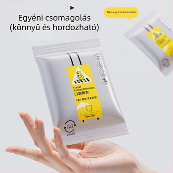 Egyszer használatos esőkabát, vastag EVA anyag, felnőtt túra poncsó