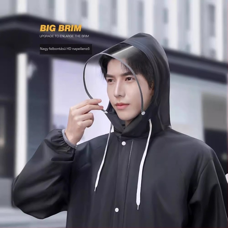 Ismételhető esőponcsó felnőtteknek motorkerékpár/elektromos járművekhez, EVA anyag, vastag, egy személyre