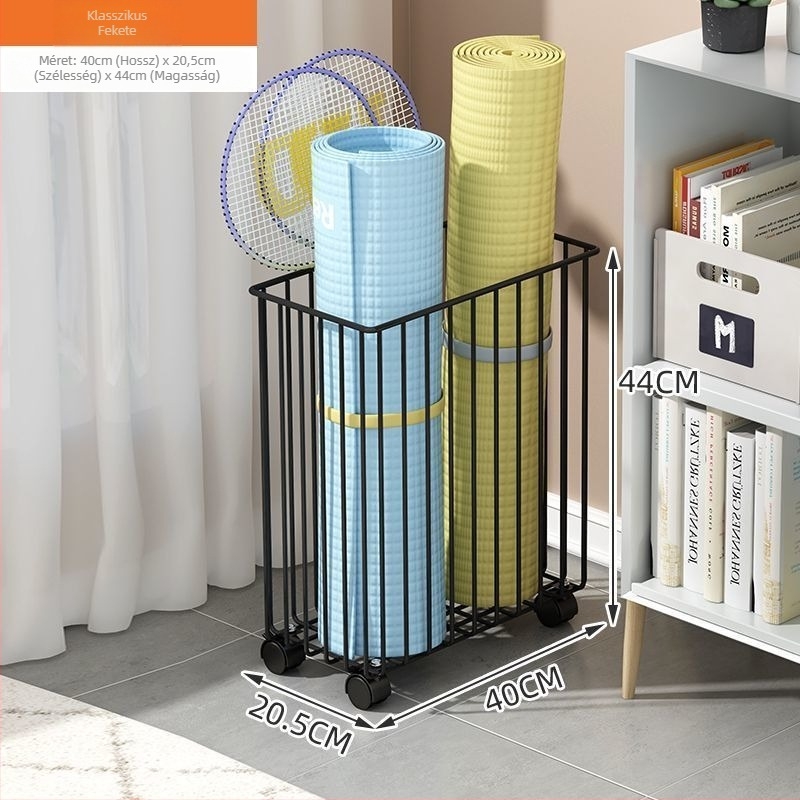 Beltéri labda tároló állvány kosárlabda, röplabda és tollaslabda számára